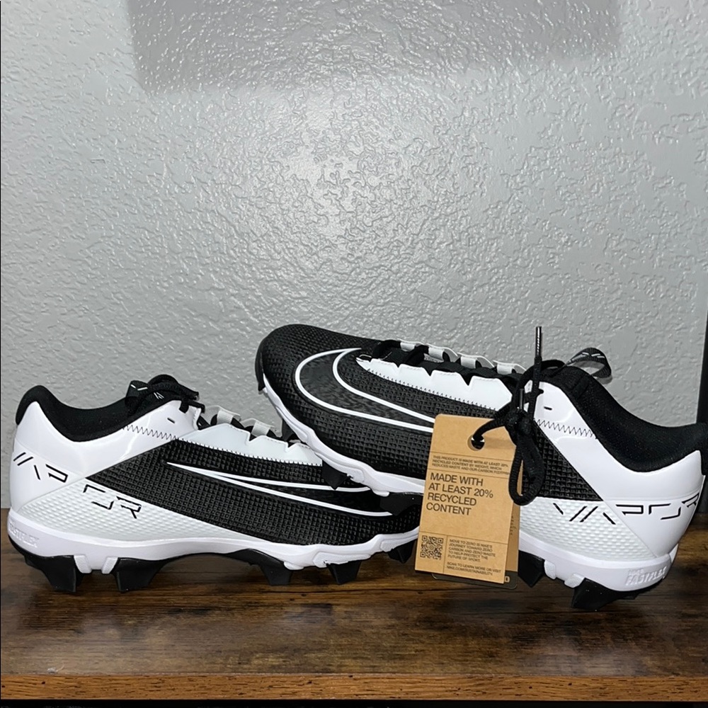 Nike Black and White Football  Cleats/ New without tags
